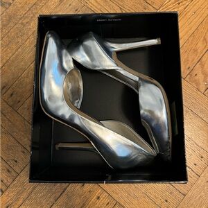BCBG Paris Jaze silver pumps